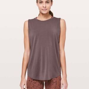 LULULEMON Ride & Reflect Muscle Tank Soul Cycle Purple Taupe